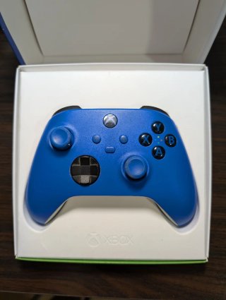 Controller Xbox Shock Blue + Scatola Originale
