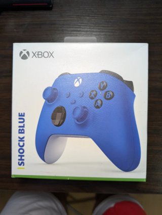 Controller Xbox Shock Blue + Scatola Originale