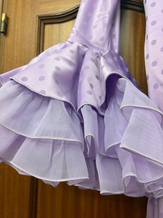 Traje Gitana Morado Hecho a Mano