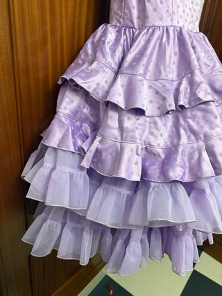 Traje Gitana Morado Hecho a Mano