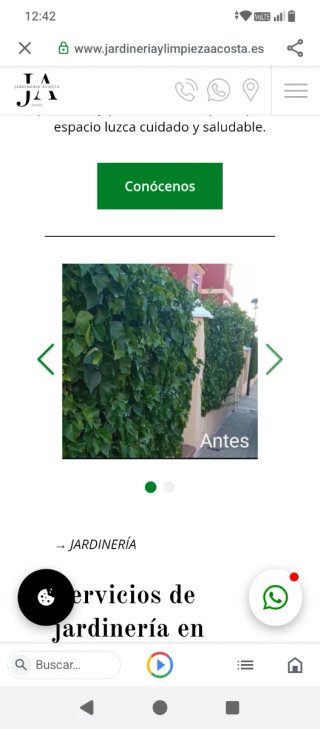 Empresa de jardinería y limpieza Acosta.