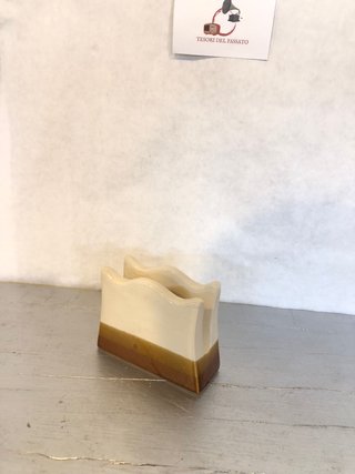 Portatovaglioli vintage foglia ceramica