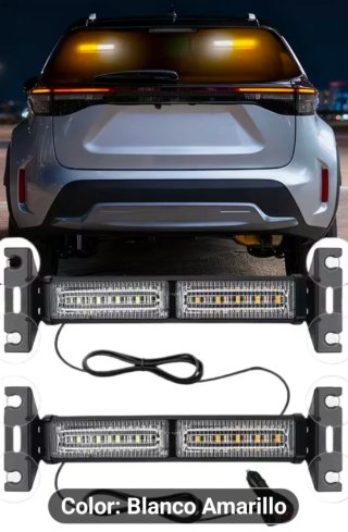 BARRA LED AMARILLA Y BLANCA COCHE
