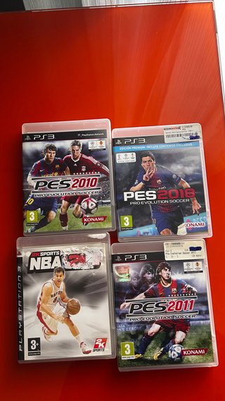 Lote 4 Juegos PS3: PES 2010, 2011, 2018 y NBA 2K13