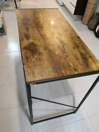 Mesa escritorio madera y metal plegable