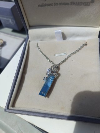 Collar Verramour Plata y Cristal Swarovski Azul
