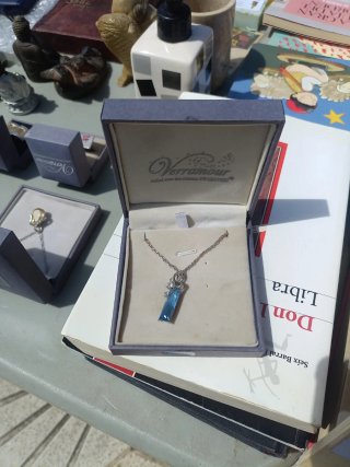 Collar Verramour Plata y Cristal Swarovski Azul