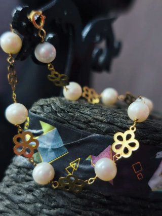 Pulsera Oro 18k y Perlas