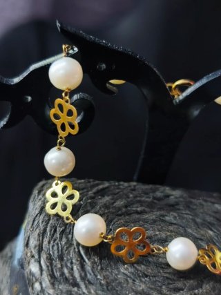 Pulsera Oro 18k y Perlas