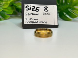 Alianza Hombre Titanio Dorado Talla 18.5 mm