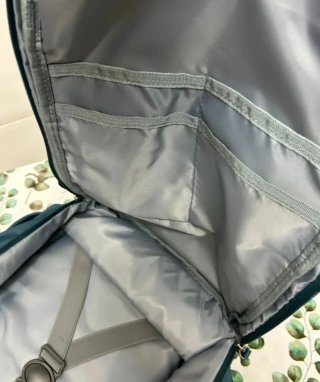 Mochila de viaje azul verdoso nueva 40x20x25