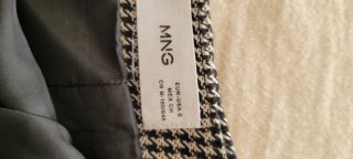 Minifalda de cuadros blanco y negro