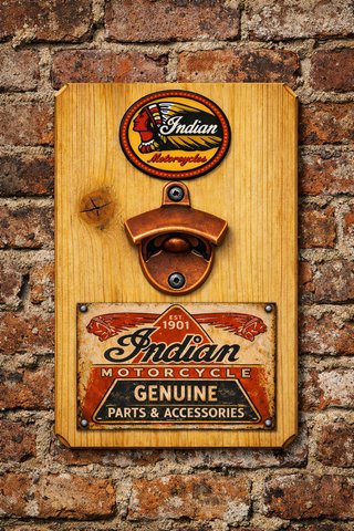 Abridor Pared Madera Indian Motorcycle