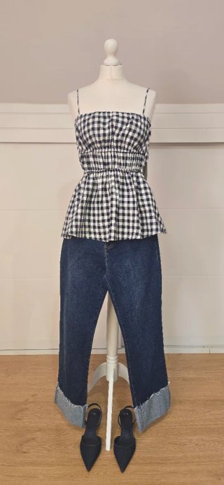 Top cuadros vichy tirantes espalda ajustable