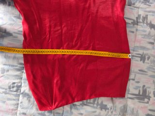 Corpiño y falda larga roja de fiesta