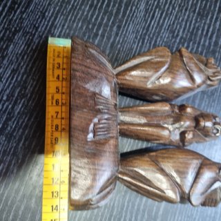 Figura Monos Sabios Madera Tallada