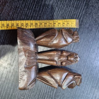 Figura Monos Sabios Madera Tallada