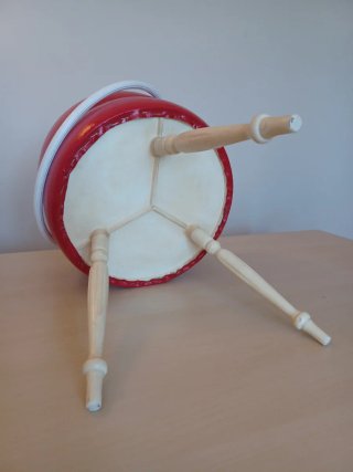 Costurero vintage Heller Nr. 910 rojo Space Age