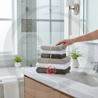 Set 6 Asciugamani Vingi Art. Mary Spugna Doppia