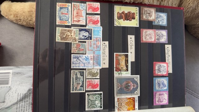 Colección de sellos y álbum