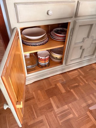 Aparador vintage madera maciza verde