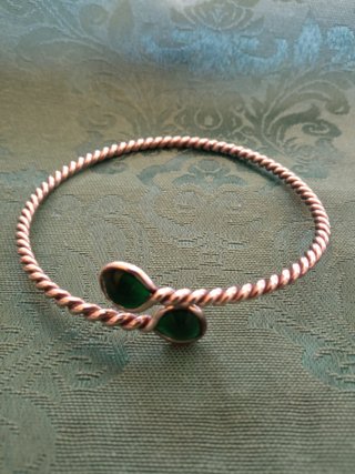 Conjunto Plata Ley. Pulsera y Anillo Trenzado 1960