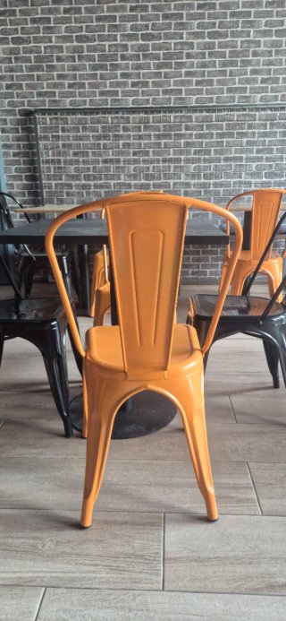 Silla Lix apilable Sklum Naranja