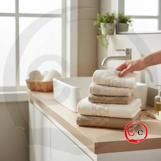 Set 6 Asciugamani Vingi Spugna Doppia