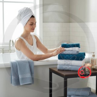 Set 6 Asciugamani Vingi Spugna Doppia