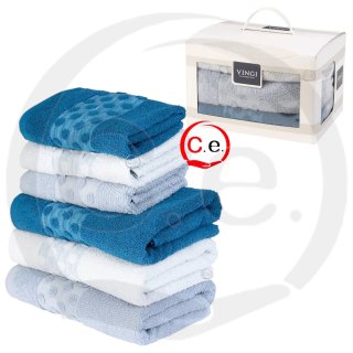 Set 6 Asciugamani VINGI art.Punto spugna