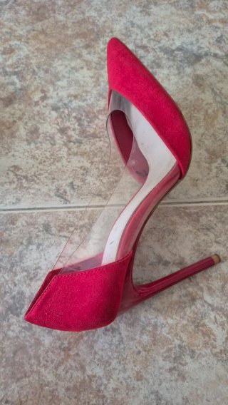 Zapatos de tacón Zara rojos talla 39