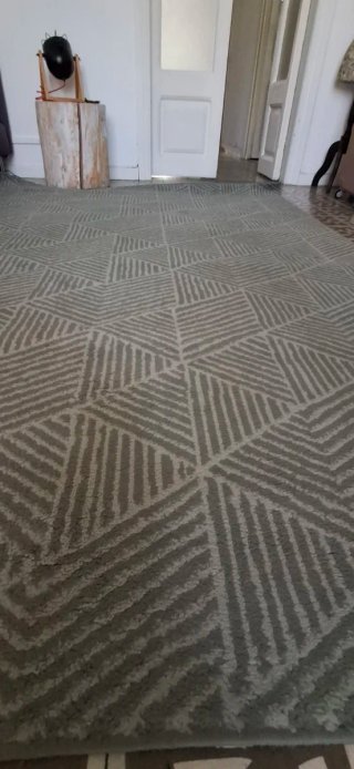 Alfombra Ikea Geométrica Gris/Verde
