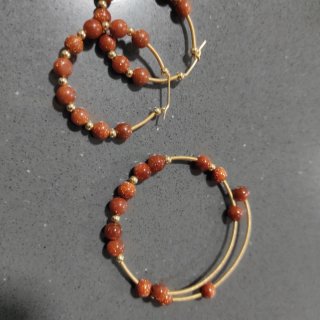 Conjunto Pendientes y Pulsera Fantasía