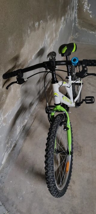 Bicicleta infantil 20 verde y blanca