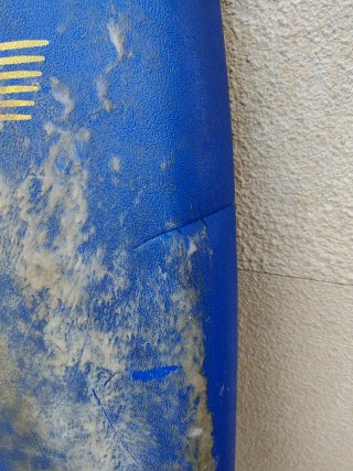 Tabla de surf blanda azul