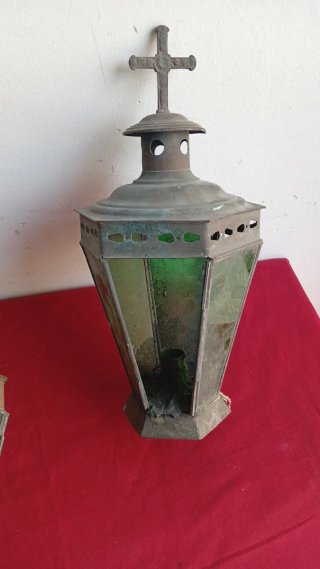2 Faroles de Iglesia con Cruz