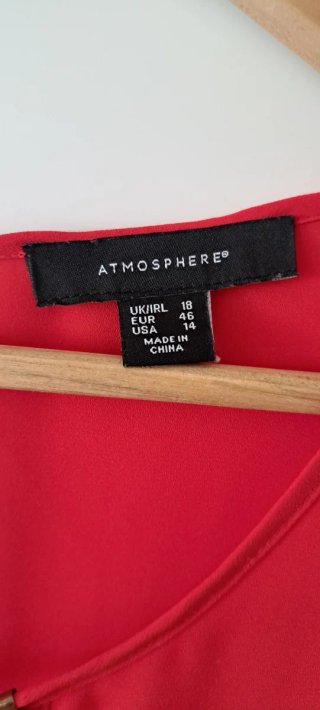 Camisa roja manga larga mujer