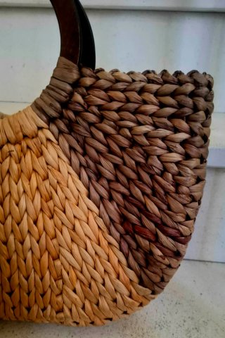 Borsa Paglia Intrecciato Nuova Beige/Marrone