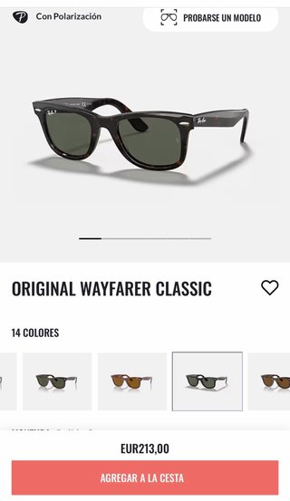 Gafas de sol Ray-Ban Wayfarer Polarizadas Marrones