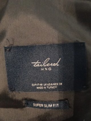 Traje Chaqueta Mango Azul Nuevo