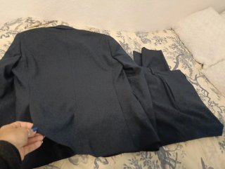 Traje Chaqueta Mango Azul Nuevo