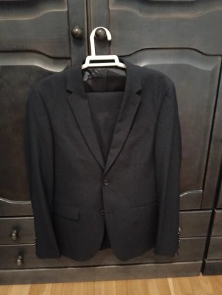 Traje Chaqueta Mango Azul Nuevo