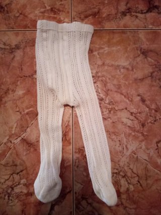 Rebeca perlé 3 meses y leotardos calados talla 0