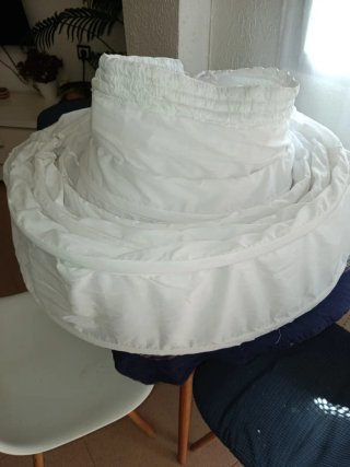 Cancán Fallera Adulta Blanco Tallas varias