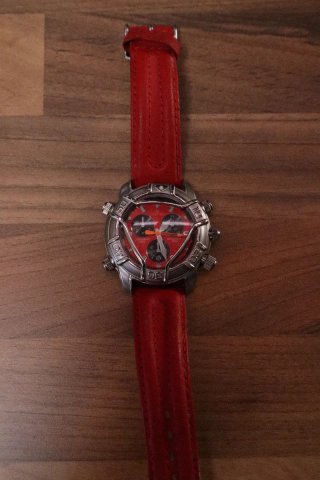 Reloj Festina Cronógrafo Rojo y Plateado