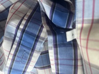 Camisa Dustin cuadros Talla L (4) Azul/Blanco