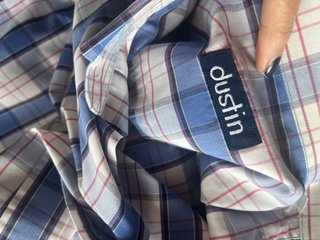 Camisa Dustin cuadros Talla L (4) Azul/Blanco