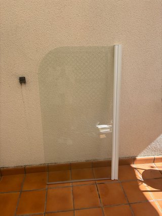 Mampara de ducha cristal y aluminio