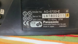 Panasonic AG-5700 + Mesa Edición AG-A570