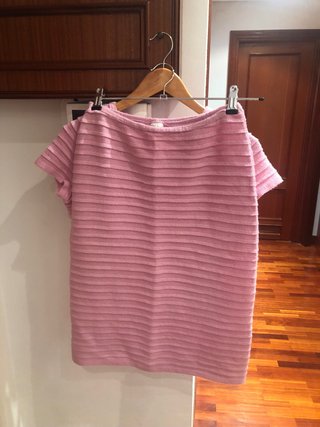 Conjunto falda y top rosa t.40